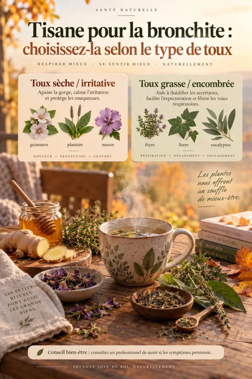 Tisane pour la bronchite : choisissez-la selon le type de toux