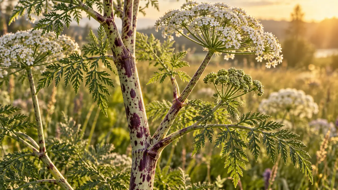Ciguë : la tige tachetée de pourpre qui trahit la plante de Socrate