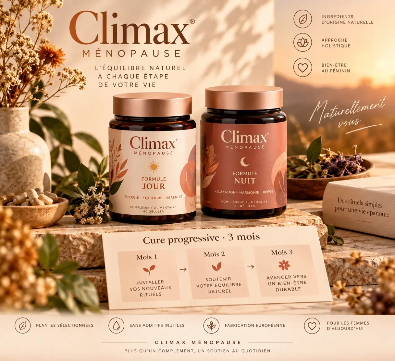 Climax Ménopause : 2 formules et une cure progressive sur 3 mois