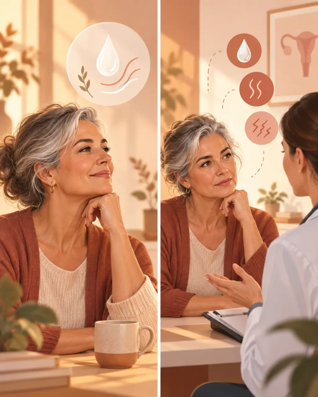 Pertes blanches à la ménopause : normales si elles restent discrètes, préoccupantes si elles changent