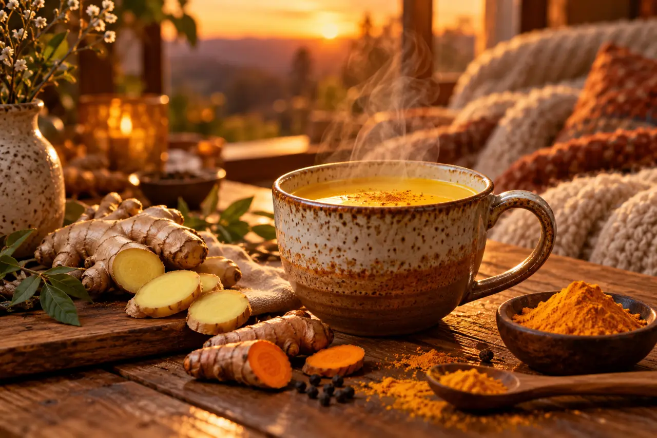 Tisane curcuma gingembre le soir : du réconfort, mais pas un somnifère