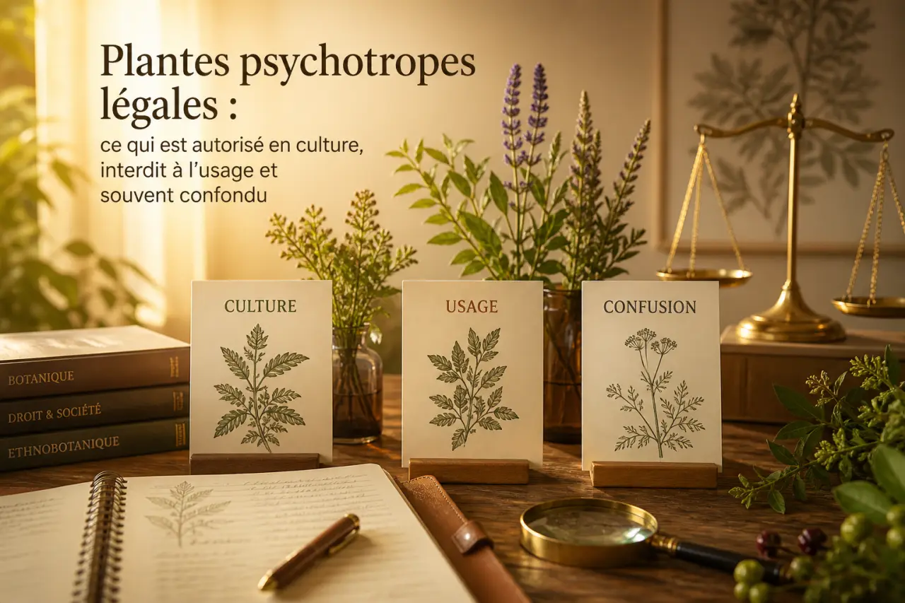 Plantes psychotropes légales : ce qui est autorisé en culture, interdit à l’usage et souvent confondu