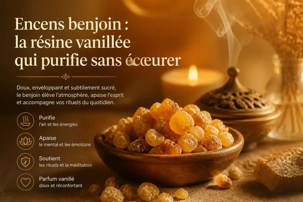 Encens benjoin : la résine vanillée qui purifie sans écœurer