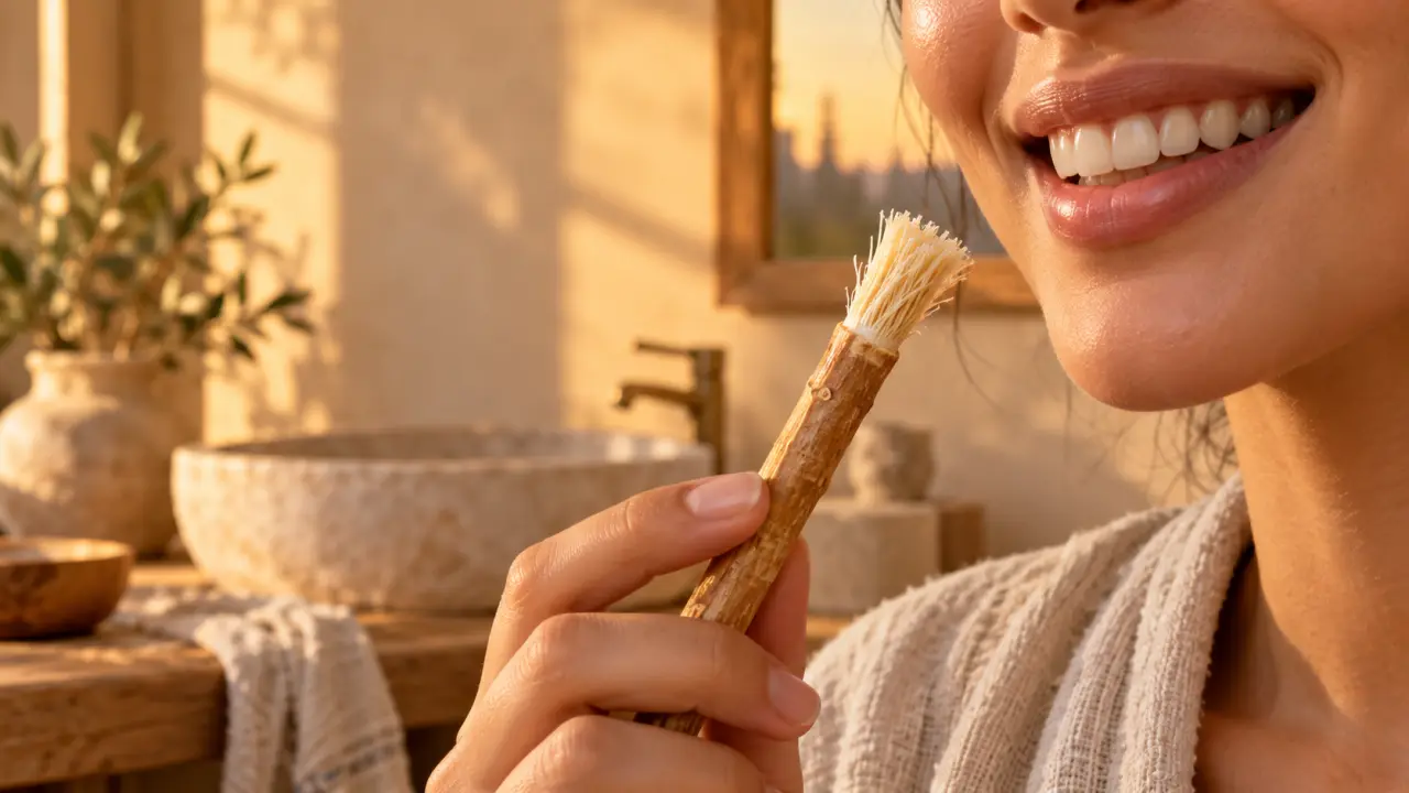 Bâton de siwak : des fibres pour nettoyer, pas une promesse de dents plus blanches